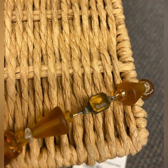 Glass amber necklace - Picture 3 of 3